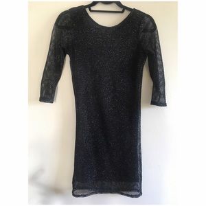 Topshop Glitter Mesh Dress